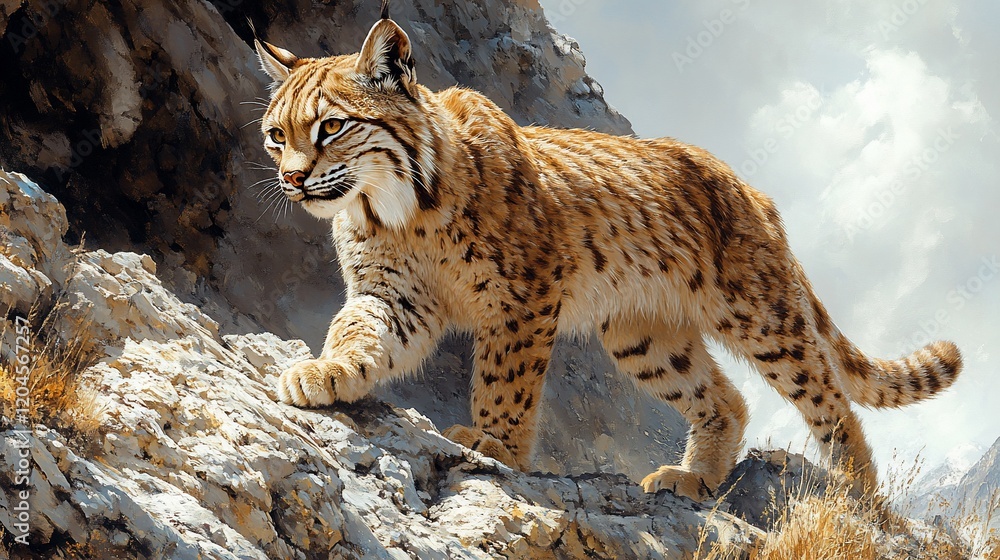 Majestic Lynx on Rocky Mountain Peak Majestic Lynx on Rocky Mountain Peak