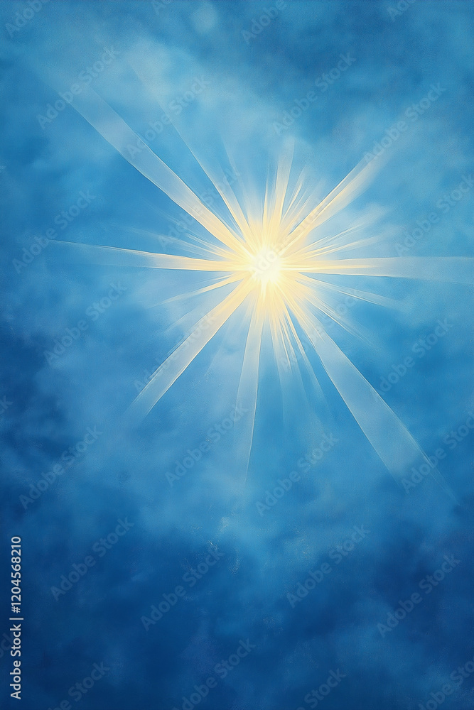Heavenly rays of sunlight pierce through a partly cloudy sky. Heavenly rays of sunlight pierce through a partly cloudy sky.
