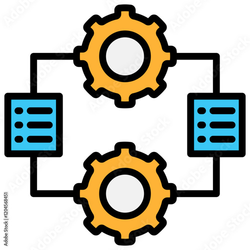 interface management Lineal Color Icon