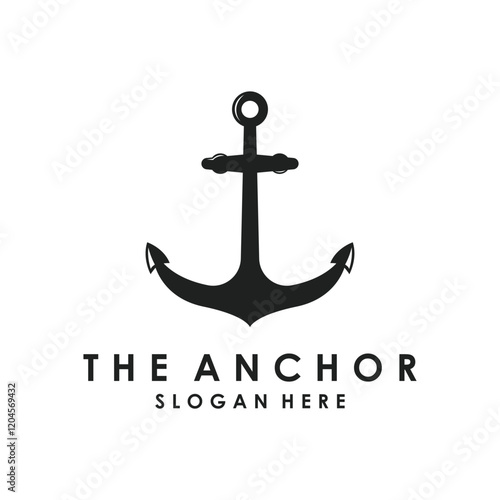 Ship Anchor Logo Template Vector Illustration