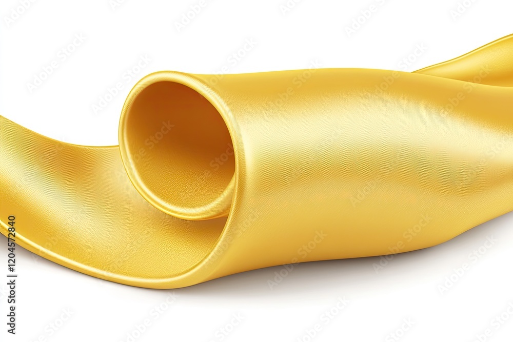 Glossy yellow satin fabric elegantly draped, showcasing smooth texture and vibrant color Glossy yellow satin fabric elegantly draped, showcasing smooth texture and vibrant color