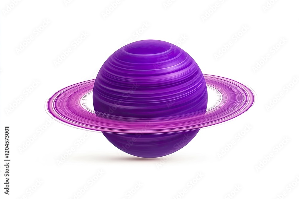 A vibrant purple planet with rings, floating in a minimalist space setting, evoking creativity A vibrant purple planet with rings, floating in a minimalist space setting, evoking creativity