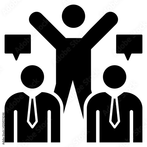 Sales and Job Activity  Glyph Black Icon