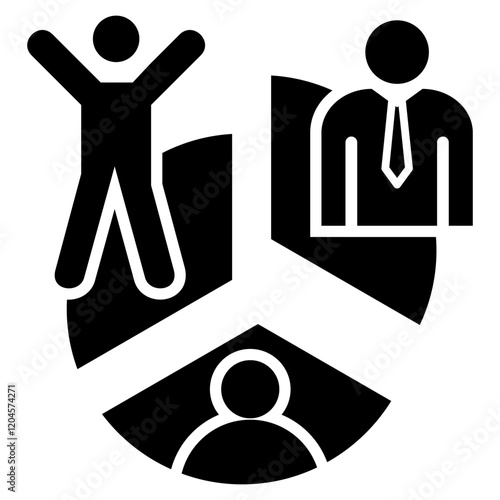 Sales and Job Activity  Glyph Black Icon