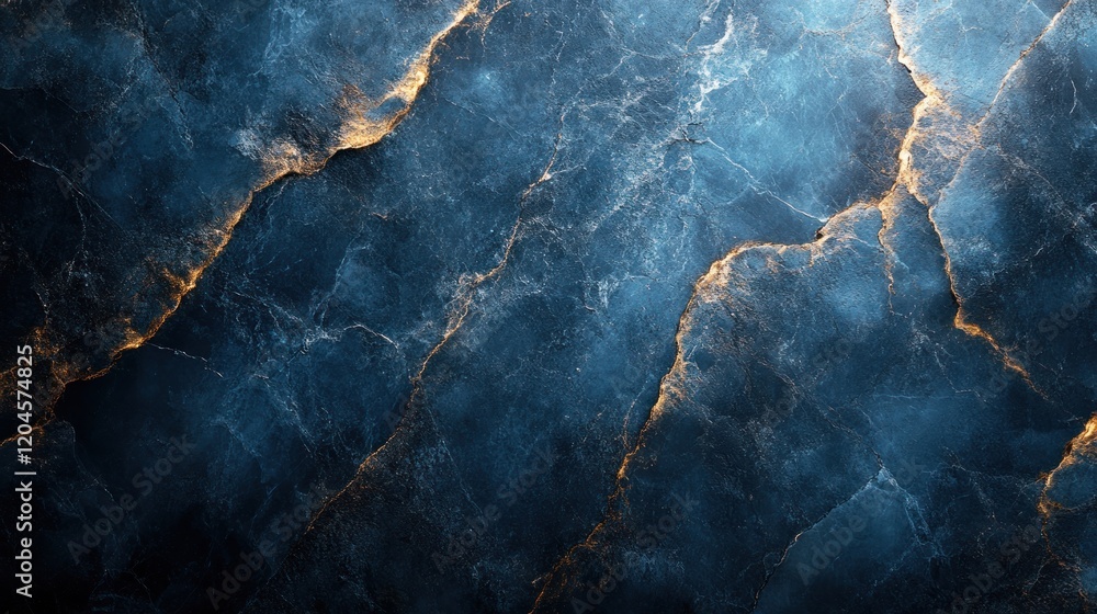 Naklejka premium Abstract blue and gold textured background resembling marble, ideal for digital art and design projects