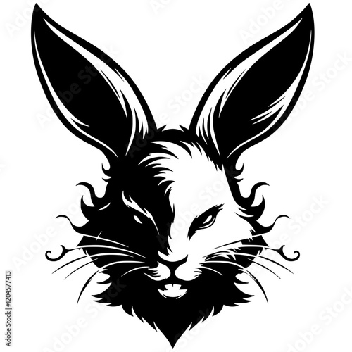 Rabbit demon silhouette