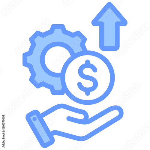 Monetization Blue Icon
