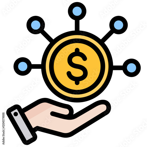 Revenue Stream Outline Color Icon