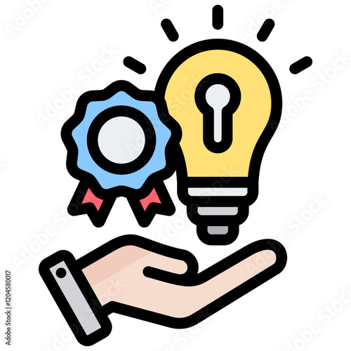 Intellectual Property Outline Color Icon