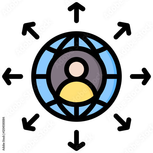 Outsourcing Outline Color Icon
