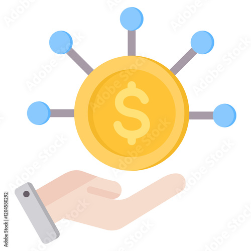 Revenue Stream Flat Icon