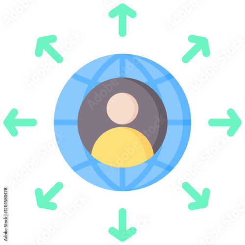 Outsourcing Flat Icon