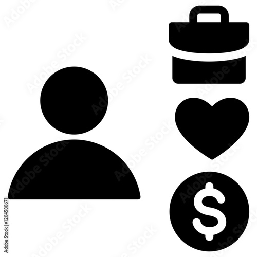 Consumer Behavior Glyph Icon