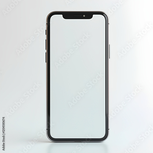 Blank phone screen with transparent background