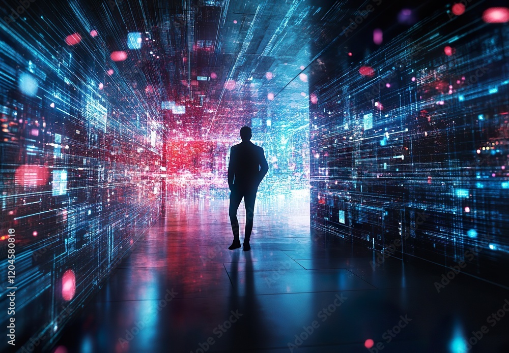 Digital technology internet network connection big data Digital technology internet network connection big data
