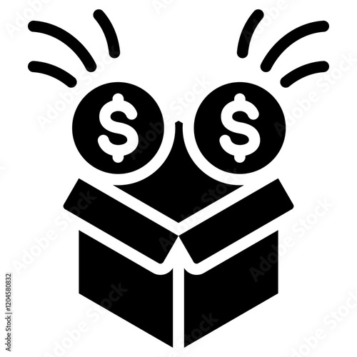 Crowdfunding Glyph Icon