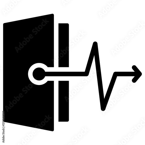 Exit Strategy Glyph Icon