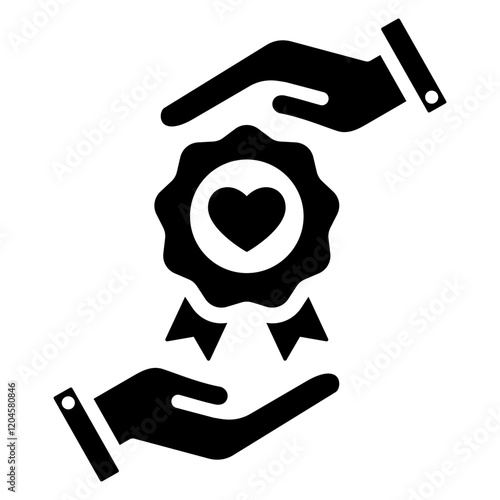 Brand Loyalty Glyph Icon