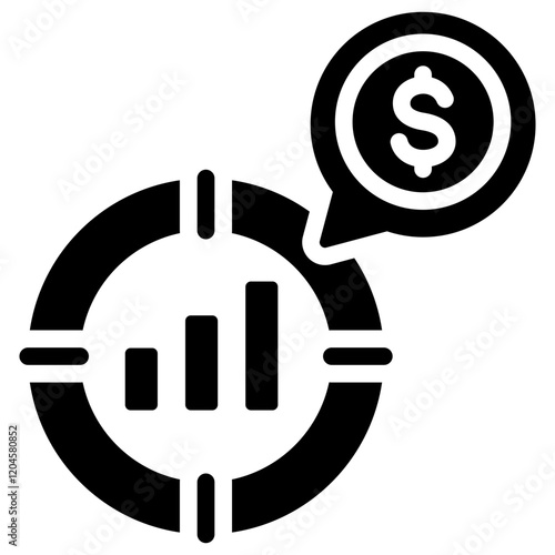 Market Penetration Glyph Icon