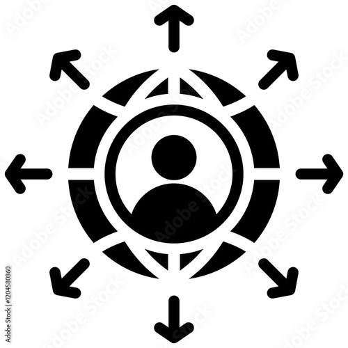 Outsourcing Glyph Icon