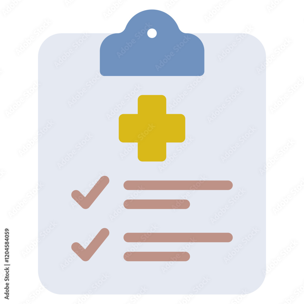 Obraz premium Health Checklist on Clipboard