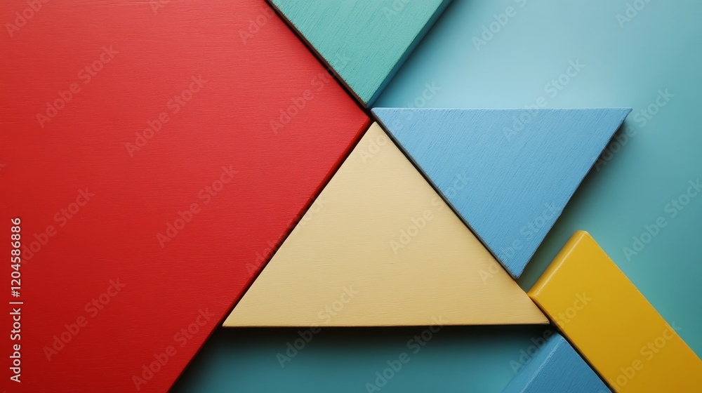 Abstract Geometric Triangle Color Block Design Abstract Geometric Triangle Color Block Design
