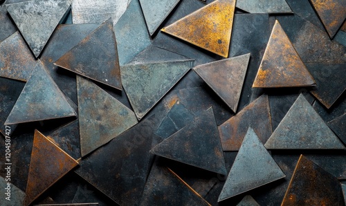 Wallpaper Mural Abstract Metal Triangle Texture Background Design Torontodigital.ca