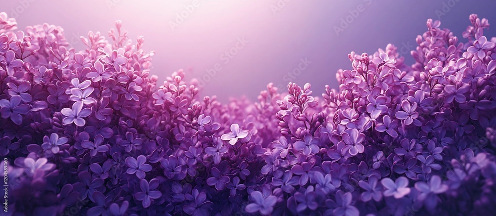 Fototapeta premium Purple Lilac Blossoms: A Serene Springtime Scene