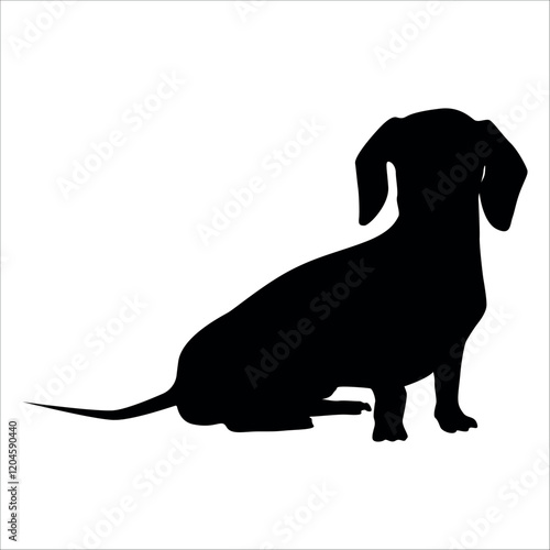 Black Animal Dog Silhouettes Vector illustration