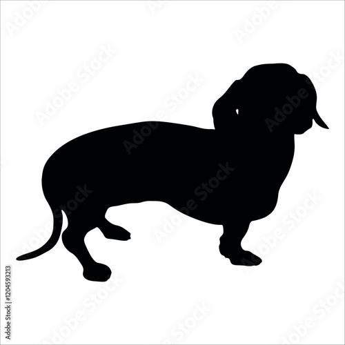 Black Animal Dog Silhouettes Vector illustration