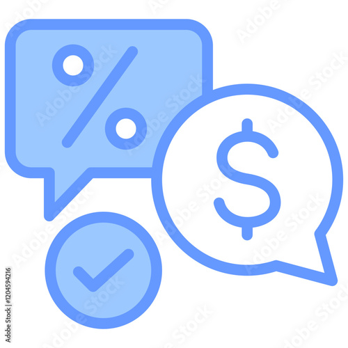 Negotiation Blue Icon