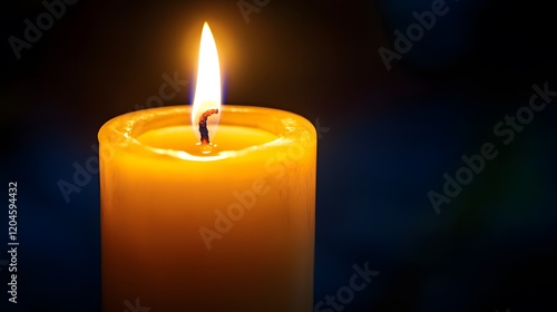 Close-up of a Burning Candle Flame / 燃えるキャンドルの炎のクローズアップ