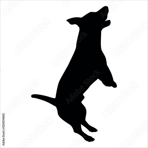Black Animal Dog Silhouettes Vector illustration