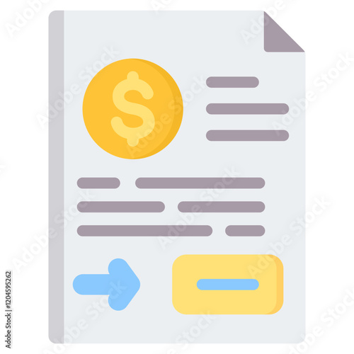 Bottom Line Flat Icon