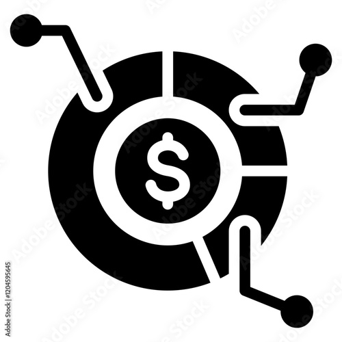 Fund Allocation Glyph Icon