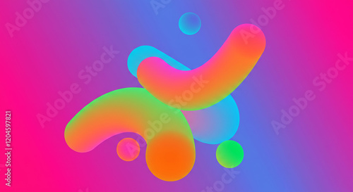 Abstract Colorful Gradient Shapes Background Vibrant Fluid Design Modern Artistic Wallpaper