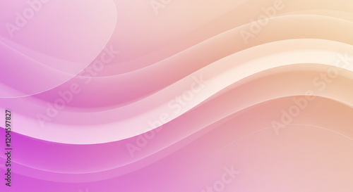 Abstract Pink and Peach Wave Background Soft Gradient Swirls Elegant Design