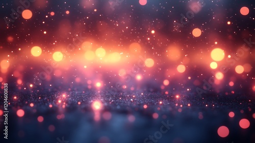 Abstract Red and Orange Glittering Background