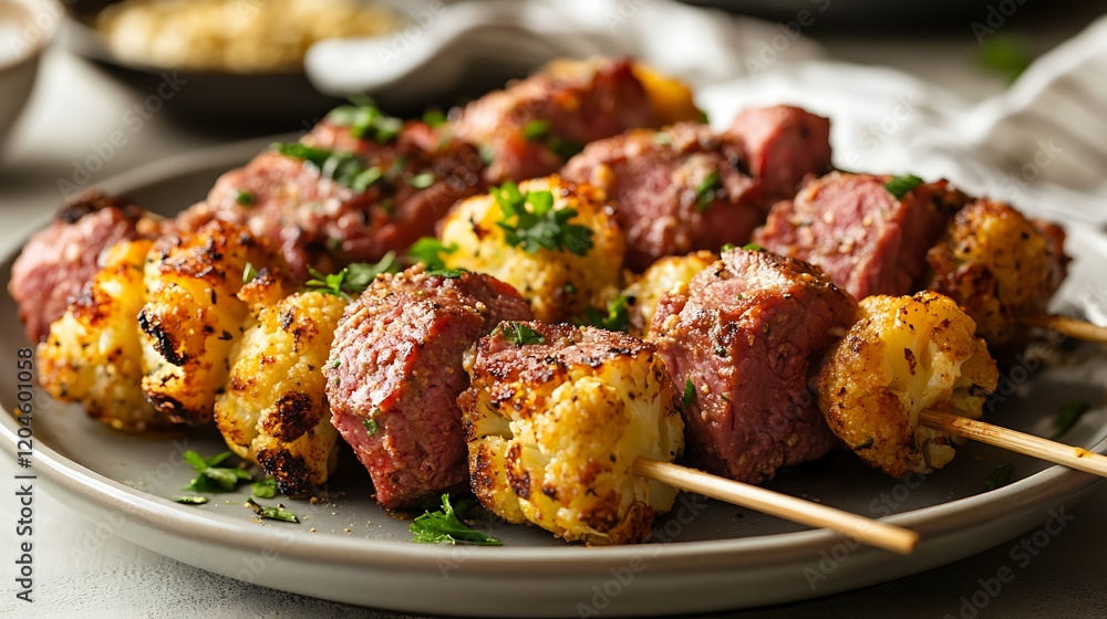 Deliciously Spicy Cauliflower Kebabs with Corned Beef Deliciously Spicy Cauliflower Kebabs with Corned Beef