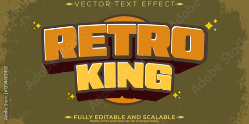 Retro sticker text effect, editable 70s and 80s text style