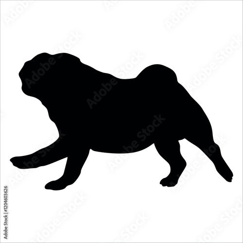 Black Animal Dog Silhouettes Vector illustration