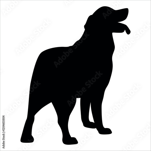 Black Animal Dog Silhouettes Vector illustration