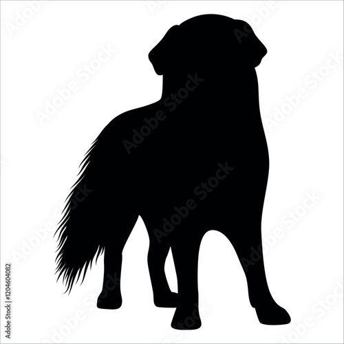 Black Animal Dog Silhouettes Vector illustration