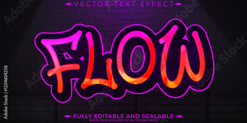 Graffiti text effect, editable spray and street text style