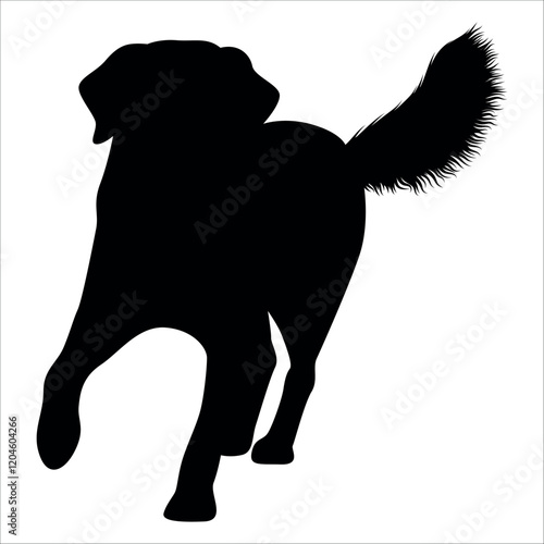 Black Animal Dog Silhouettes Vector illustration