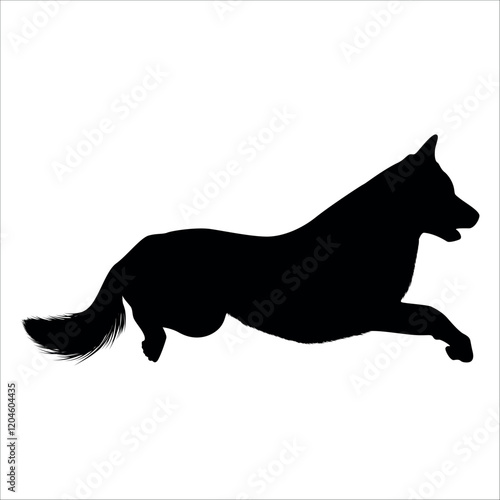 Black Animal Dog Silhouettes Vector illustration