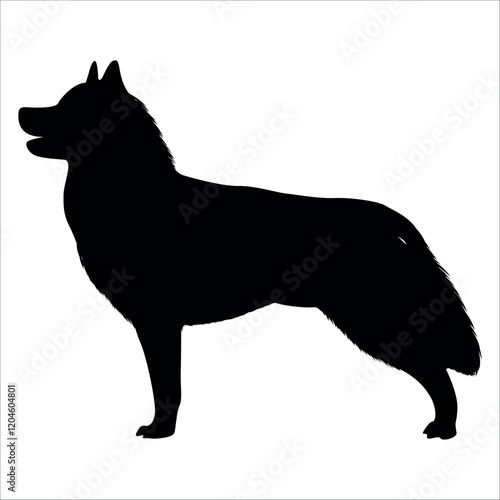 Black Animal Dog Silhouettes Vector illustration