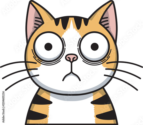 Adorable silly cat character illustration