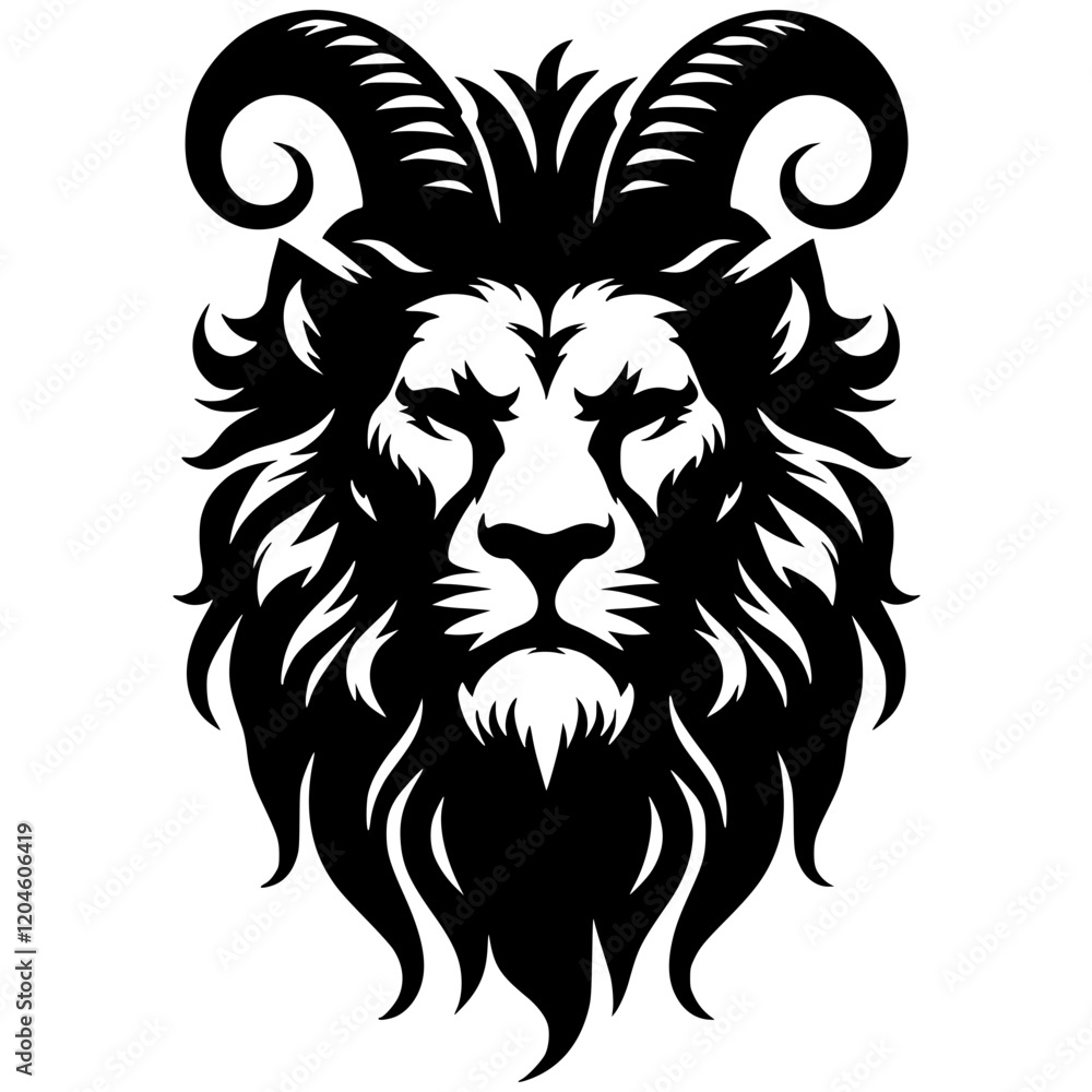 Obraz premium Lion demon silhouette