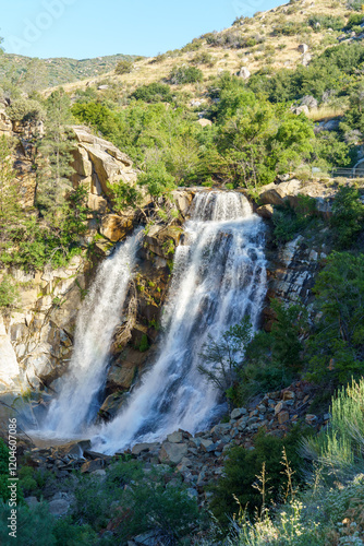 South Creek Falls Waterfall by Kern River in Sequoia National Forest California